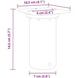  Vanjska podna svjetiljka kvadratna crna 10,5x10,5cm aluminijska | Eponuda.com