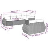  7-dijelni set vrtnih sofa od poliratana s jastucima smeđi | shoptok.hr
