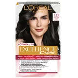 L'Oréal Paris Excellence Creme Triple Protection barva za lase barvani lasje 48 ml Odtenek 1,01 dark deep black za ženske