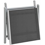  Sklopivi oslonac za noge crno-srebrni od tekstilena i aluminija | Eponuda.com