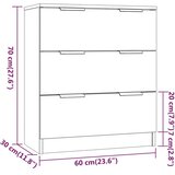 vidaXL Komoda betonsko siva 60x30x70 cm konstruiran les | Shoptok.si