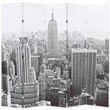 The Living Store Zložljiv paravan 200x170 cm New York podnevi črn in bel - Delilnik Prostora, (21826820) Cene