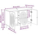 TV ormar Betonska siva 89 x 34,5 x 60 cm Konstruirano drvo | shoptok.hr
