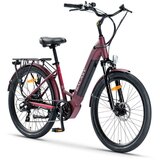 Galaxy Električni bicikl 26" MADRID (250W 36V/10.4Ah lithium) bordo MAT | ePonuda.com