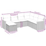  7-dijelni set vrtnih sofa od poliratana s jastucima crni | shoptok.hr