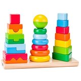 Woody's Montessori set igračaka za izgradnju drvenog tornja - Cijene