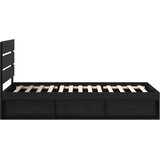  Krevetna konstrukcija Crna 100 x 200 cm Čvrsto borovo drvo | shoptok.hr