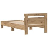  Krevetna konstrukcija s uzglavljem Umjetnički hrast 90 x 200 cm | Eponuda.ba