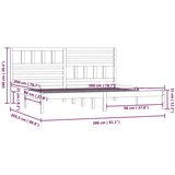  Okvir za krevet od masivne borovine bijeli 200 x 200 cm | shoptok.hr