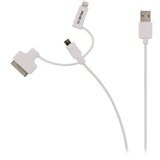 Nedis VLMP39410W1.00 3 u 1 Sync and Charge Cable USB-A Male - Micro B Male 1.00 m White + 30-Pin Doc