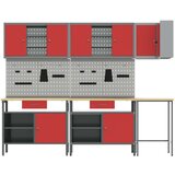  Set za pohranu alata od 10 komada crvene boje umjetno drvo i metal | shoptok.hr