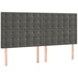  Uzglavlje tamno sivo 180x5x118/128 cm baršunasto | shoptok.hr