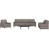 vidaXL Sedežna garnitura 3-delna taupe blago | Shoptok.si