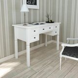 vidaXL Bela pisalna miza s 5 predali | Shoptok.si