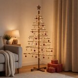  Drveno božićno drvce 150 cm Bambus i masivno borovo drvo | shoptok.hr