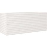  Vrtno cvetlično korito belo 110x40x45,5 cm trdna borovina | Shoptok.si