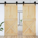  Vrata NARVIK 95 x 210 cm Čvrsta borovina (neobrađena) Prirodna | shoptok.hr