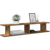 vidaXL Zidne police 2kom boja staro drvo 105x18x20cm konstruirano drvo | shoptok.hr
