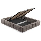 Maison de Rêve Smeđi tapecirani bračni krevet s prostorom za odlaganje s podnicom 200x200 cm Aruba L – | shoptok.hr