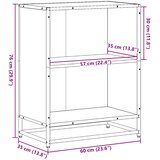  Ormar za knjige sivi sonoma 60x35x76 cm konstruirano drvo | shoptok.hr