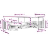  Set vanjskih sofa 7 kom. Bijela i antracit 306 x 128,5 x 73 cm | shoptok.hr