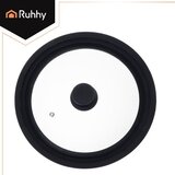 Ruhhy univerzalni stakleni poklopac 3-u-1 sa silikonskim rubom 24/26/28 cm | shoptok.hr