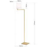 Orion Stl 12-1187/1 - Stojeća lampa CARLTON 1xE27/40W/230V bela/zlatna | Eponuda.com