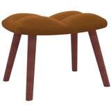  Stolica za ljuljanje s osloncem za noge smeđa baršunasta | shoptok.hr