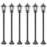 vidaXL Vrtne ulične svetilke 6 kosov E27 110 cm aluminij bronaste | Shoptok.si