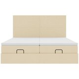  Otomanski okvir kreveta s madracima krem 180x200cm od tkanine | shoptok.hr