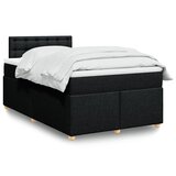 vidaXL Box spring postelja z vzmetnico črn 120x200 cm blago | Shoptok.si