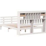 vidaXL Krevet s regalom z knjige bez madraca bijeli 160x200cm borovina | shoptok.hr
