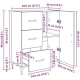  Kreveta Staro drvo 69 5 x 34 x 90 cm Konstruirano drvo | shoptok.hr