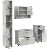 vidaXL Set namještaja za kupaonicu 4 pcs Beton siva 30 x 35 x 192 cm | shoptok.hr