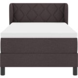 Box Spring Krevet s Madracem Tamnosmeđi 90x200 cm Tkanina | shoptok.hr