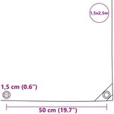 vidaXL Cerada 650g / m² Smeđa 1,5 x 2,5 m Platno s PVC premazom | shoptok.hr