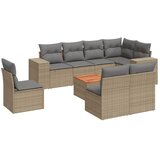  9-dijelni set vrtnih sofa s jastucima bež od poliratana | shoptok.hr