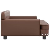 Krevet za pse smeđi 90 x 53 x 30 cm od umjetne kože | Eponuda.ba