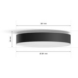 Philips LED prigušiva stropna svetiljka Hue ENRAVE M LED/19,2W/230V crna+ daljinski upravljač | Eponuda.com
