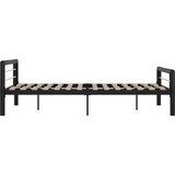  Okvir za krevet crno-bijeli metalni 160 x 200 cm | shoptok.hr
