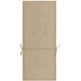  Jastuci za vrtne stolice 2 kom bež 120 x 50 x 3 cm od tkanine | shoptok.hr