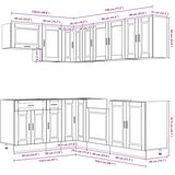  11-dijelni set kuhinjskih ormarića Porto konstruiranog drva | shoptok.hr