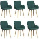 vidaXL Jedilni stoli 6 pcs Blago Temno zelena 56,5 x 50 x 87,5 cm, (5000296619) | Shoptok.si