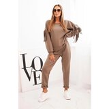 Kesi Włoski Ladies' butter set with fringe on the sleeves fango Cijene