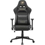 Armor One V2 Gold F Gaming Chair, PVC /Fabric, Black
