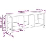  Polica Dimljeni hrast 102 x 32 x 40 5 cm Konstruirano drvo | shoptok.hr
