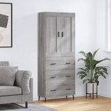  The Living Store Visoka komoda siva sonoma 69,5x34x180 cm inženirski les - Visoka Omarica, (21496536) Cene