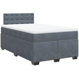Box spring krevet s madracem tamnosivi 120 x 200 cm baršunasti | shoptok.hr