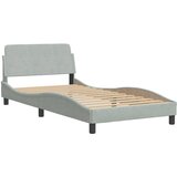 Krevet s madracem Hanko svjetlosivi 100x200 cm baršunasti | Eponuda.ba