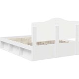  Konstrukcija postelje Bela 160 x 200 cm Masivno borovo les, (5000102468) | Shoptok.si